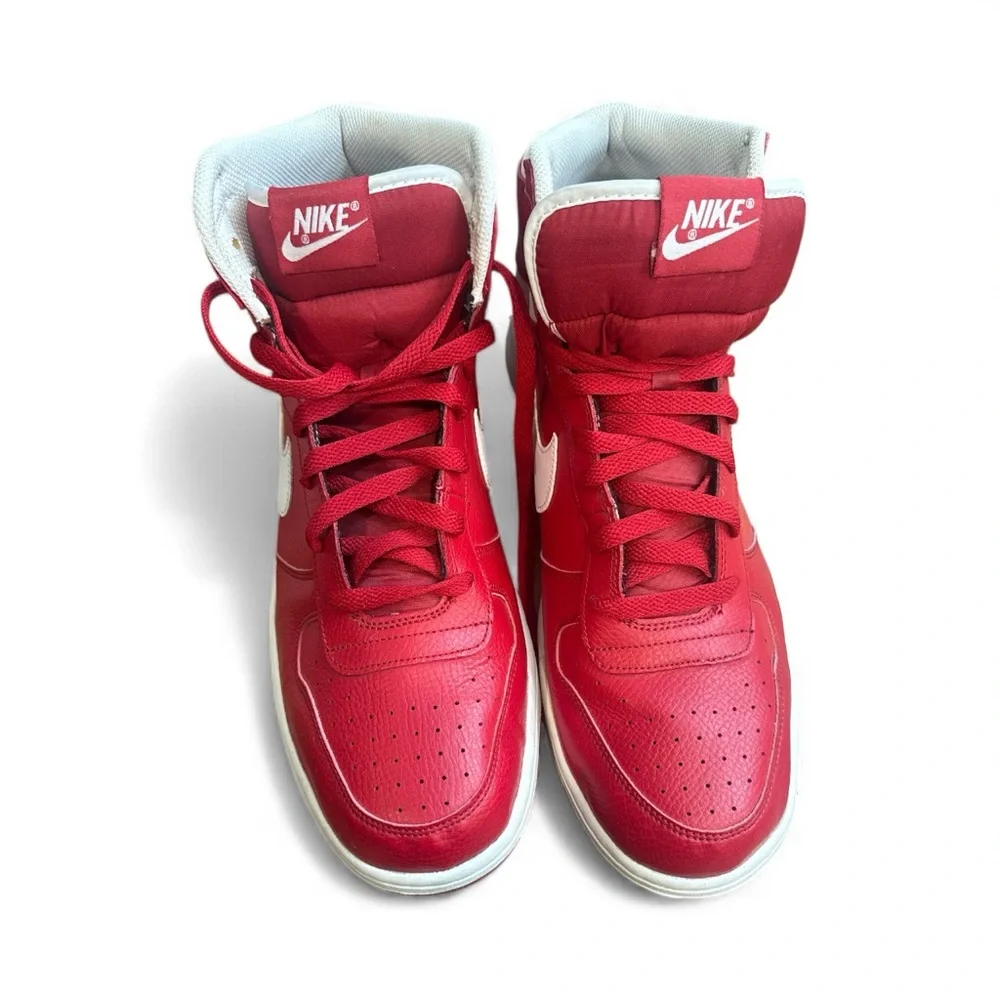 Nike Court Force High Red White sneakers extremely RARE Mens size‎ 13 Athletic